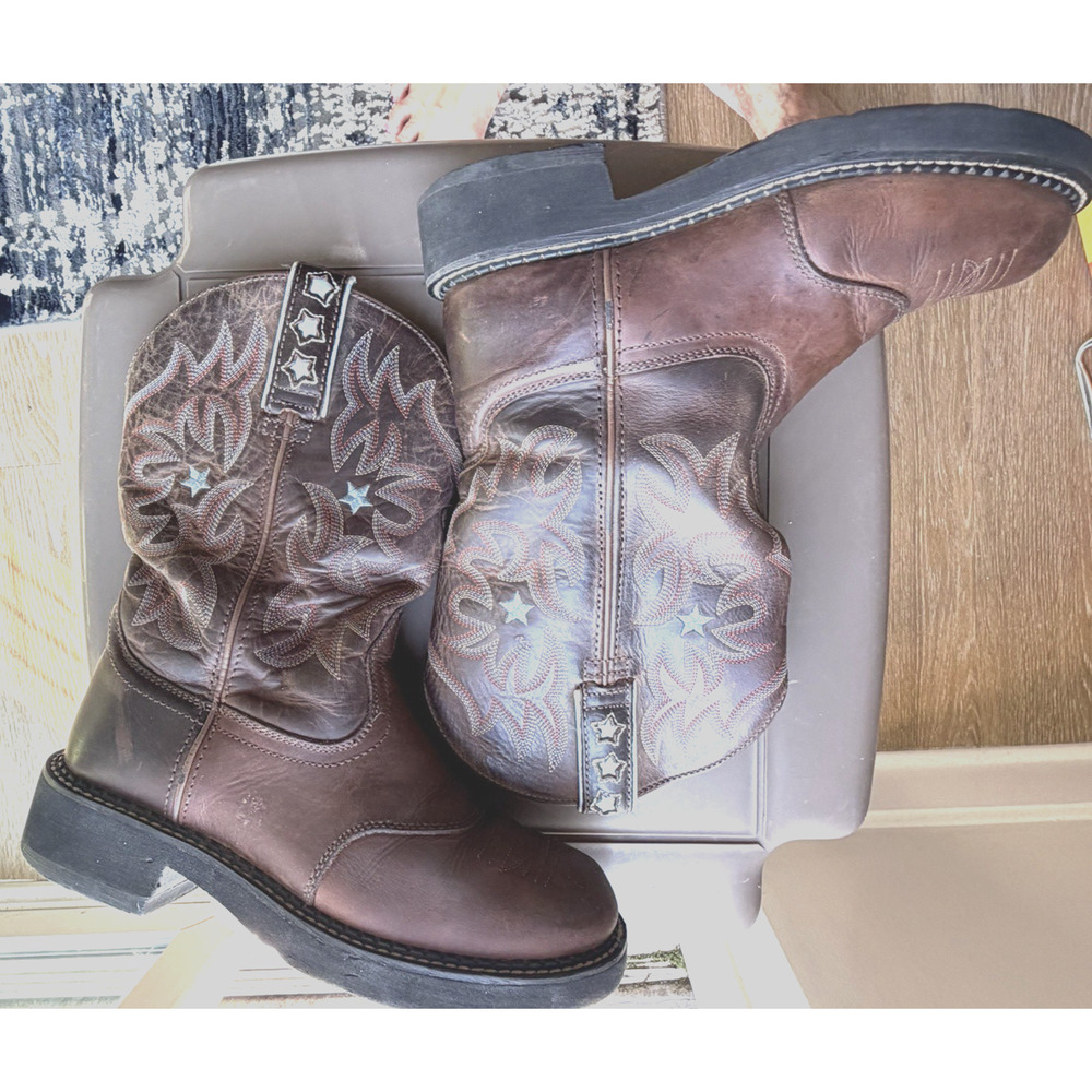 Ariat Women's ProBaby Western Cowboy Leather Boots Driftwood Brown 10001132 7.5B - Picture 14 of 16